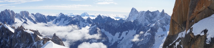 Vistas de Mont Blanc, Chamonix, desde Aiguille du midi